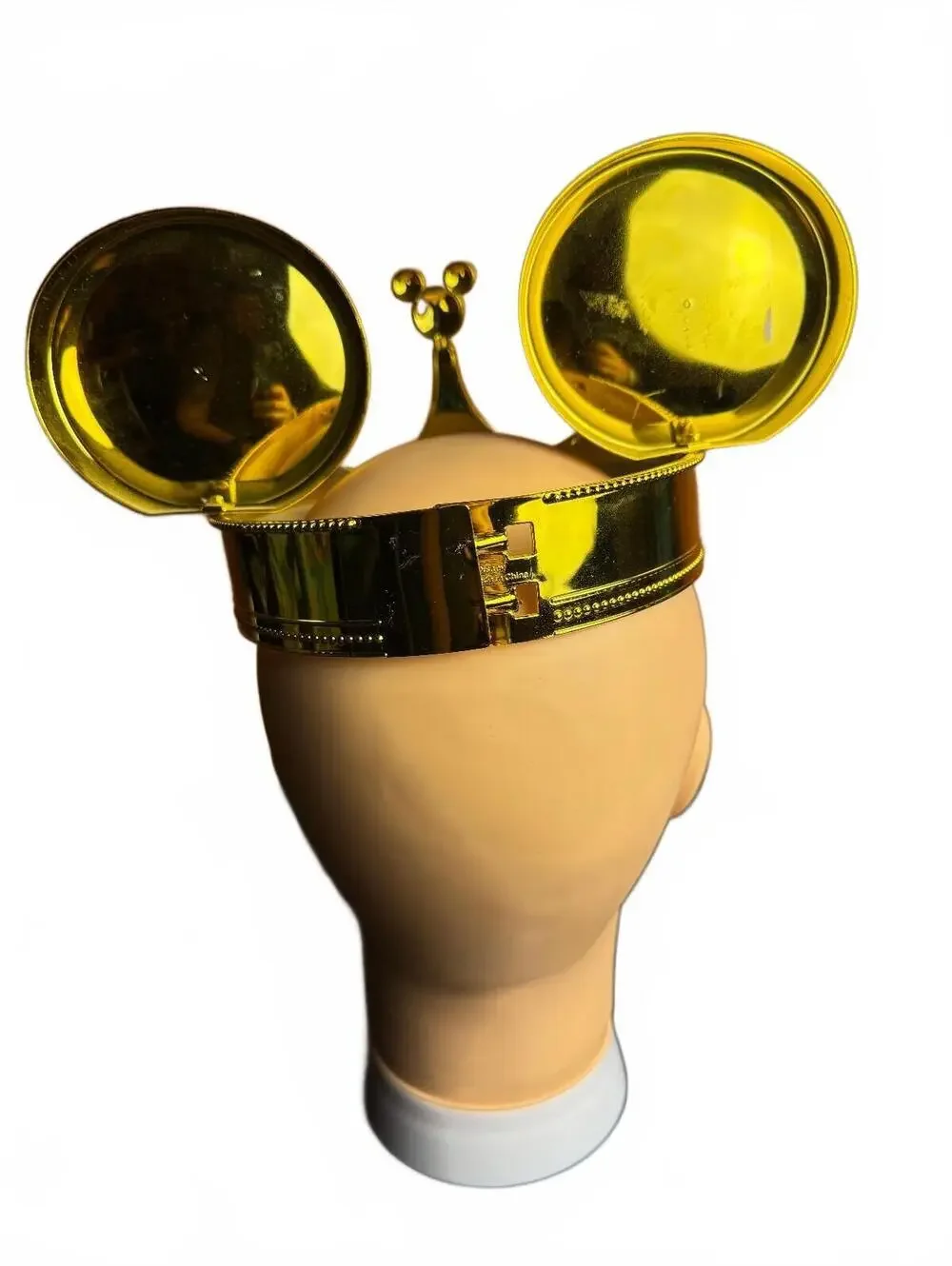 Plastic Disney Golden Crown with Mickey Mouse Ears Costume party